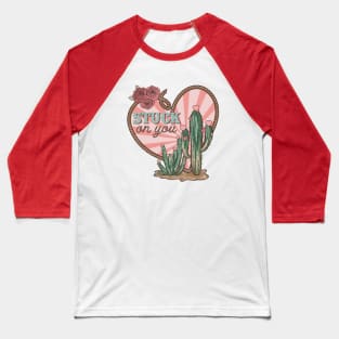 Stuck on You, Western Valentines Day Baseball T-Shirt